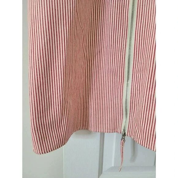 Lifted anchors red striped zip up Shirt Jacket L - Picture 3 of 10